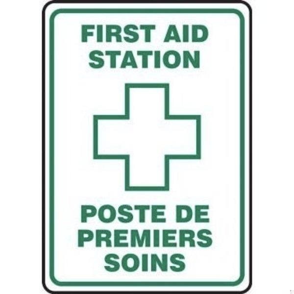 Accuform BILINGUAL FRENCH SIGN FIRST AID FBMFSR504XP FBMFSR504XP - main